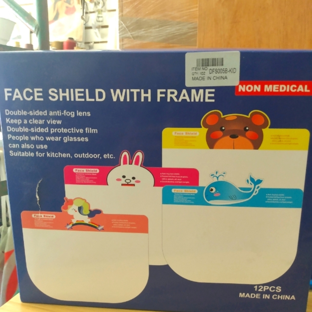 Face Shield (3/15$) Clear Transparent Print Design Whale